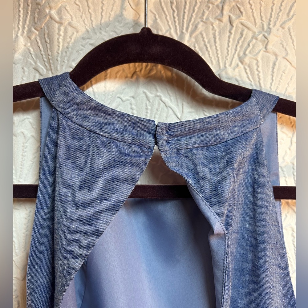 Hutch Blue A-Line Midi Dress Halter Neck - Picture 6 of 9